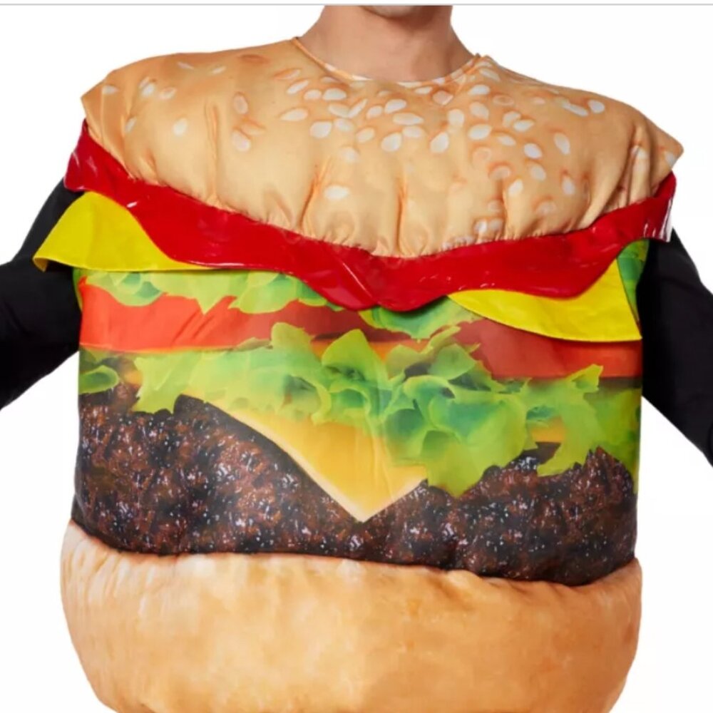 SPIRIT OF HALLOWEEN ADULT UNISEX 3 -D CHEESEBURGER SPONGY COSTUME